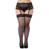 Lovehoney Plus Size Fishnet Lace Top Thigh High Stockings