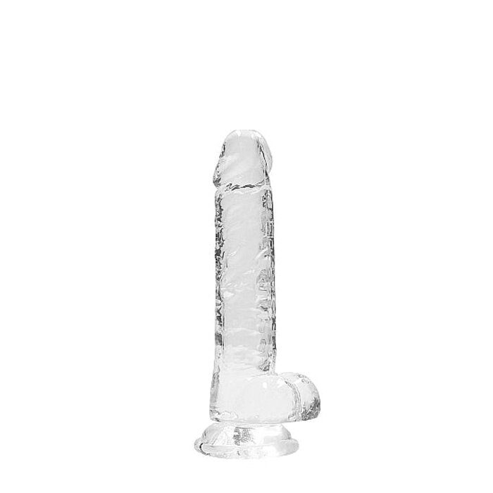 Realistic 7" Dildo With Balls - Transparent