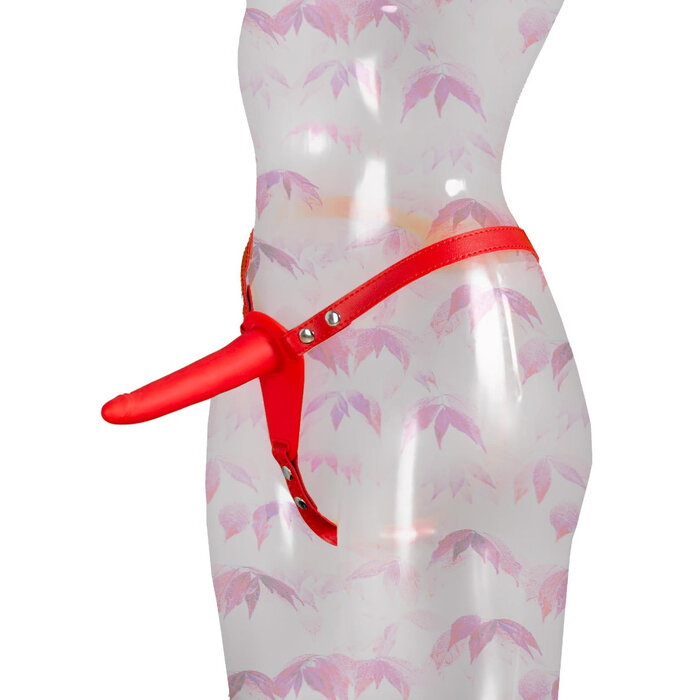 Silicone Strap-On - Adjustable - Red - One Size