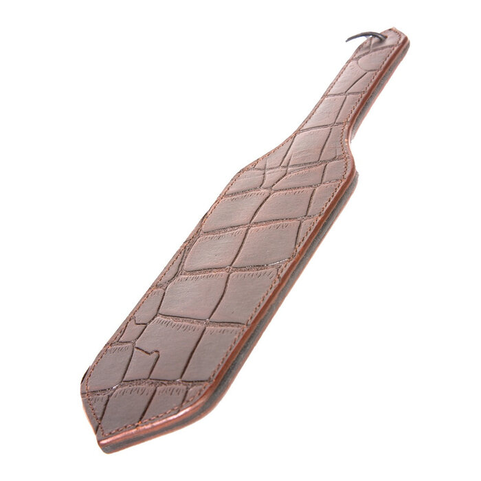 Brown Embossed Leather Paddle