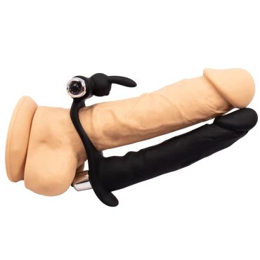 Geminate Dual Penetration Vibrating Rabbit Strap-On - 6.5 Inch