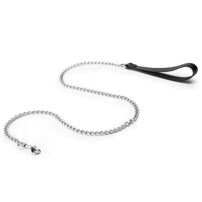 DOMINIX Deluxe Leather Handle Chain Lead