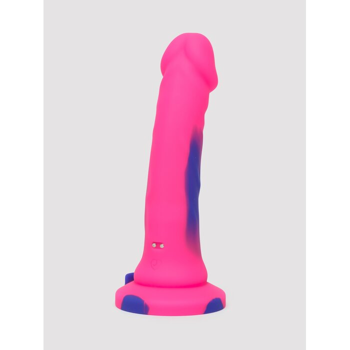 Lifelike Lover Luxe Realistic Multicoloured Silicone Vibrating Dildo 7 Inch - Pink