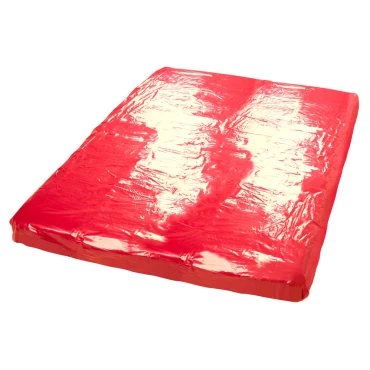 Red PVC Flat Bed Sheet - Double Bed Size