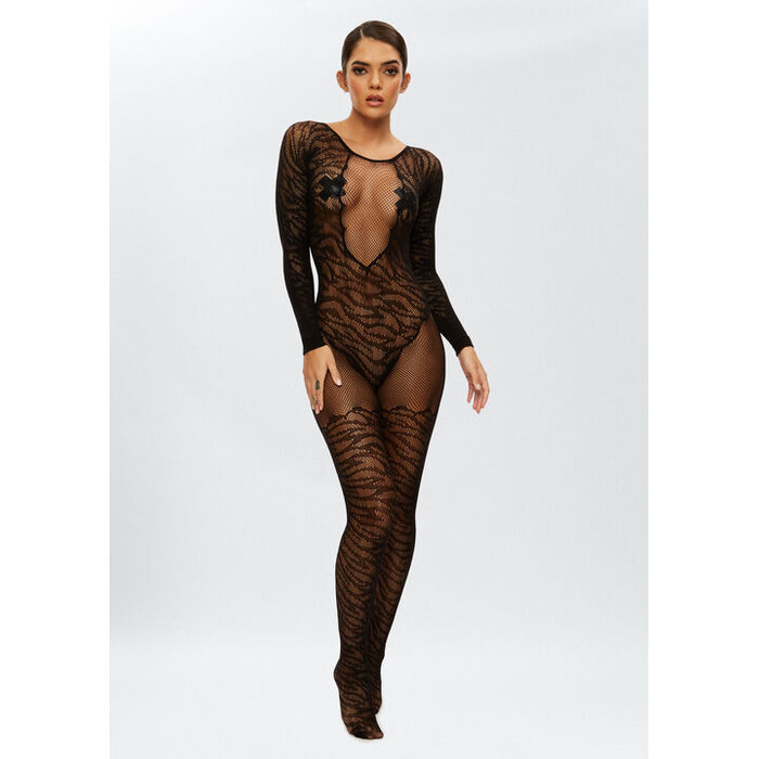 Ann Summers Exhibitionist Spanking Crotchless Bodystocking, Black