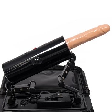Full Throttle Black Sex Machine with Dildo - 5.5 Inch