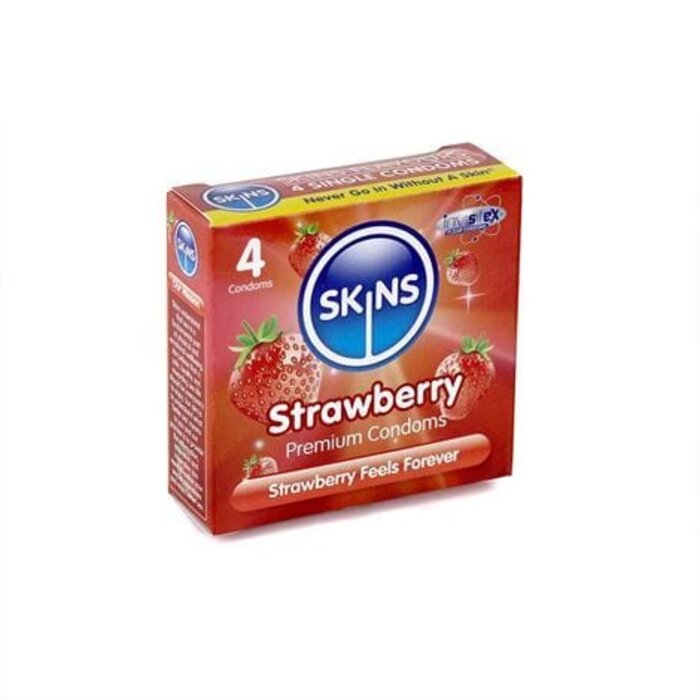 Skins Condoms Strawberry 4 Pack