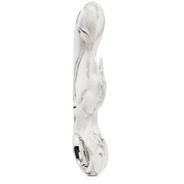 Screwball White Marble Silicone Rabbit Vibrator