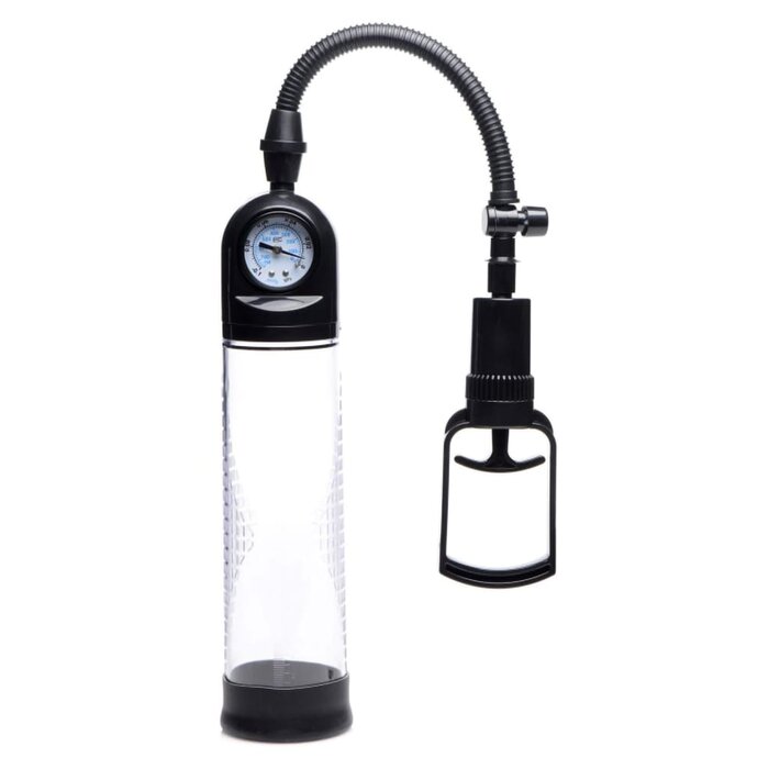 Size Matters Trigger Penis Pump with Built-In Pressure Gauge