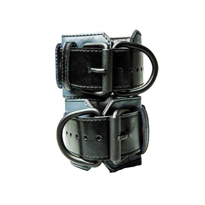 Bulldog Bondage Cuffs Black/Grey - One Size