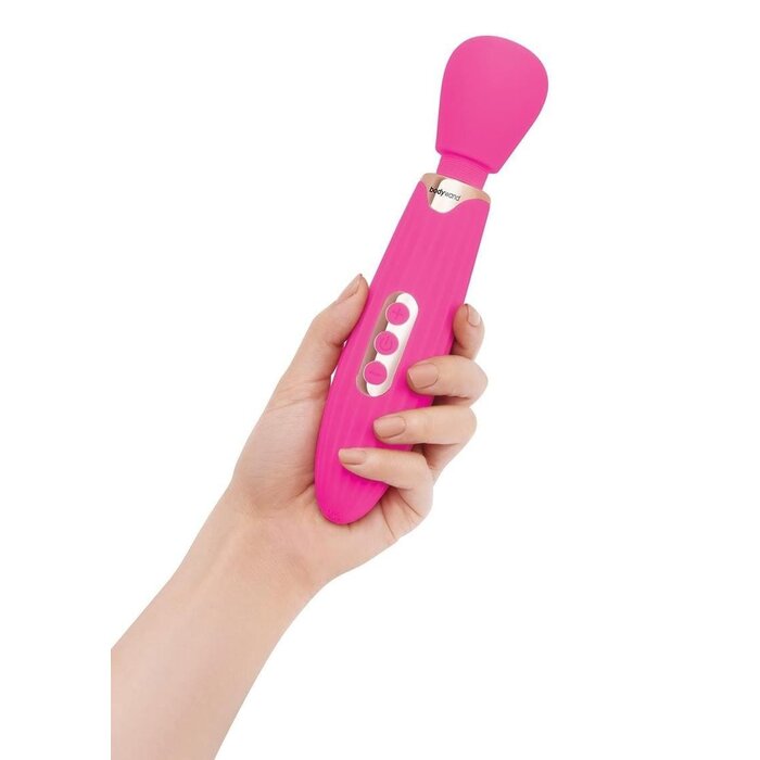Bodywand Rumble Wand 8 Inch Hot Pink - Multiple Vibration Modes, Body-Safe