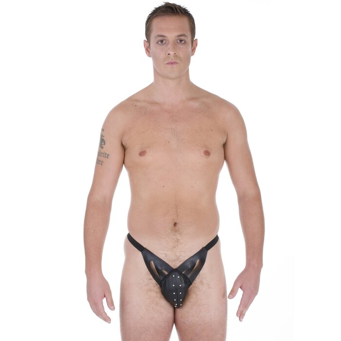 Leather Studded Jock - One Size