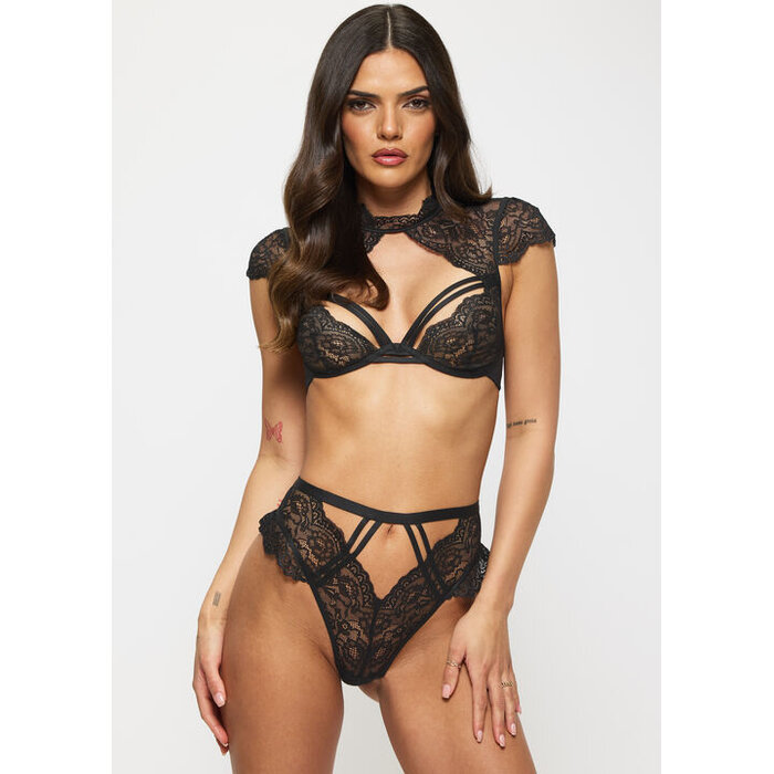 Ann Summers Zalia Crotchless Set, Black