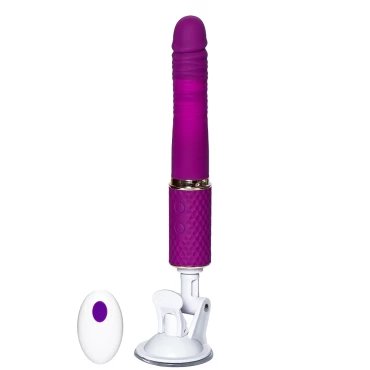 Push It Purple 10 Function Remote Thrusting Dildo - 8 Inch