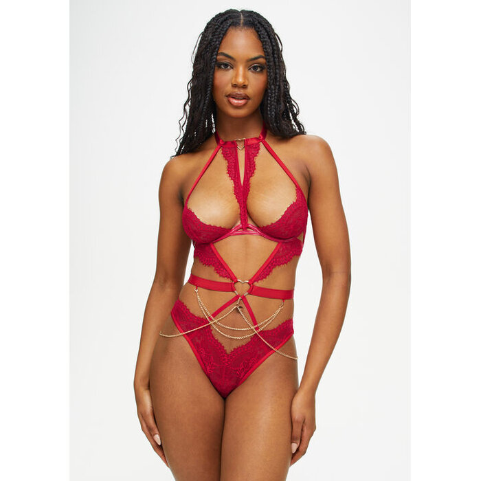 Ann Summers Love Mi Amore Crotchless Body, Red