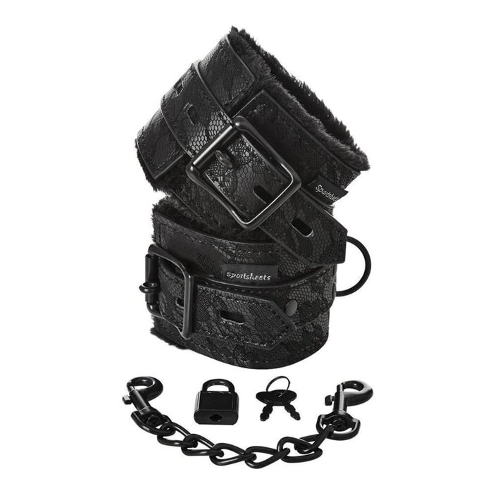 Lace Fur Lined Hand Cuffs