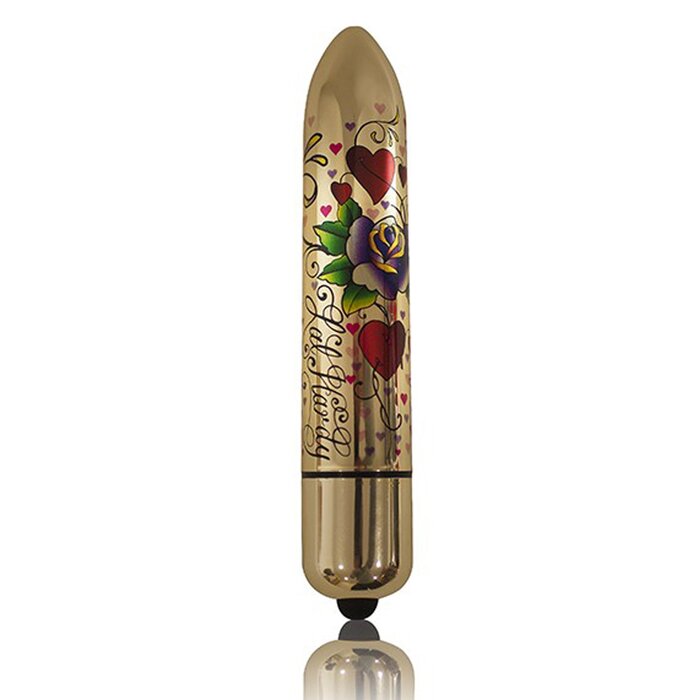 Rocks-Off 160mm Tattoo Hearts n Roses Bullet