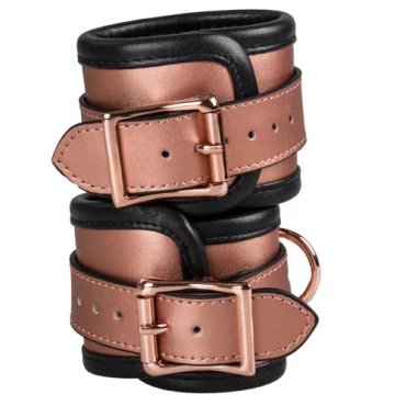 Beautifully Bound Rose Gold Real Leather Ankle Cuffs