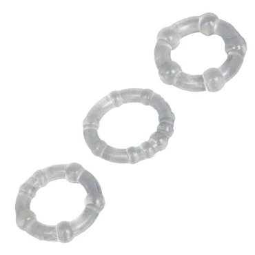 Clarity Set of Three Clear Jelly Cock Rings
