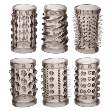 Sex Stim Booster - 6 Piece Textured Cock Sleeve Set