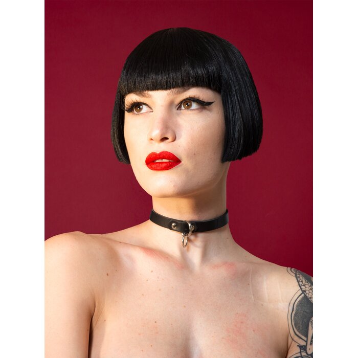 Leather Choker With O-Ring
