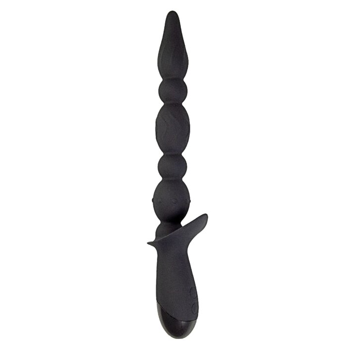 Vibrating Buttfuk Bendable Anal Wand - Black