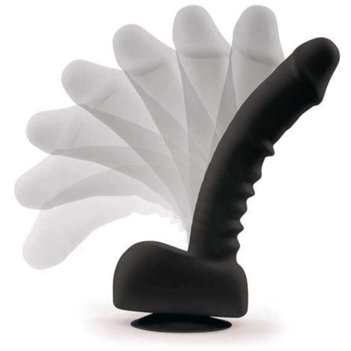 Uprize Remote Control Vibrating Dildo: 8 Inch Bionic Realistic Silicone Dildo in Black