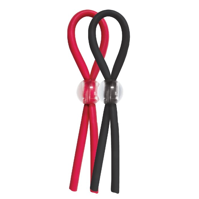 Enhancer Silicone Cockties - Black/Red