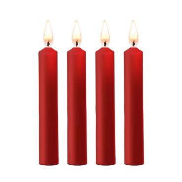 Ouch! Teasing Red 4 Pack Bondage Candles - LARGE