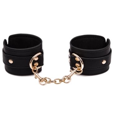 Luxe Gilded Cage Faux Leather Handcuffs
