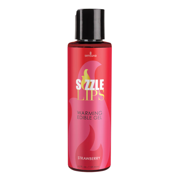 Sizzle Lips Edible Warming Gel - Strawberry - 4.2 oz.