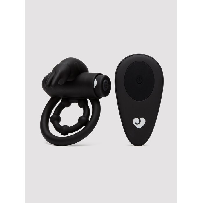 Lovehoney Hoppy Endings Remote-Control Rabbit Cock Ring - Black