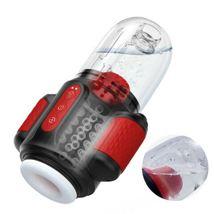 Storm Vortex Pro – Triple-Action Masturbator with 5 Water Pulse Modes, 10 Vibration Patterns 5 Rotation Levels for Dua