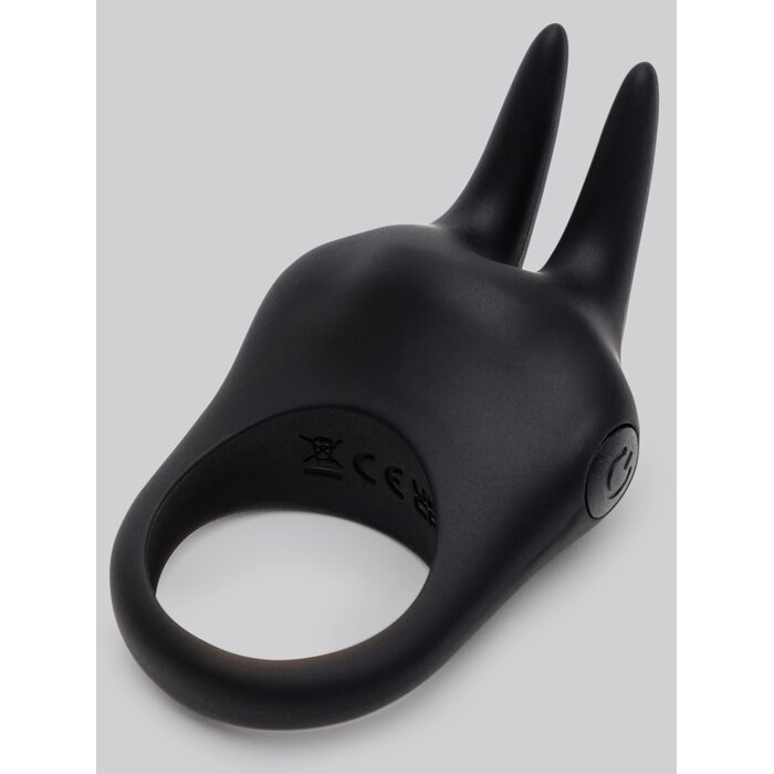 Fifty Shades of Grey Sensation Rechargeable Vibrating Rabbit Love Ring - Black