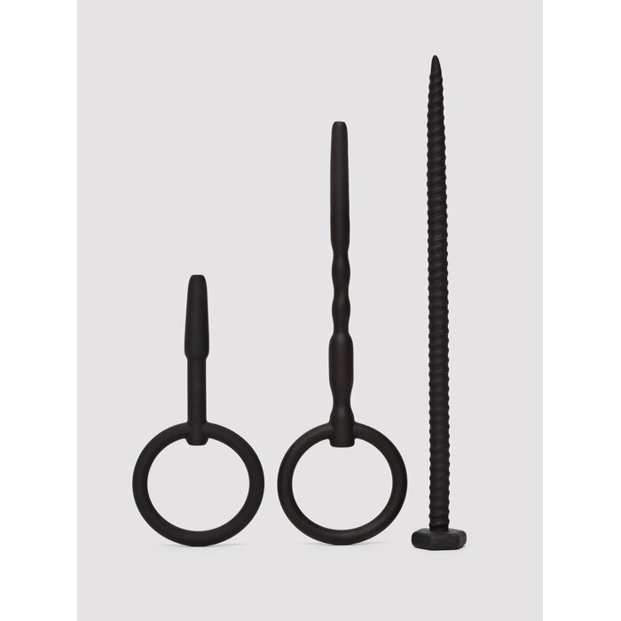 Silicone Urethral Sounding Kit 3 in 1 - Black
