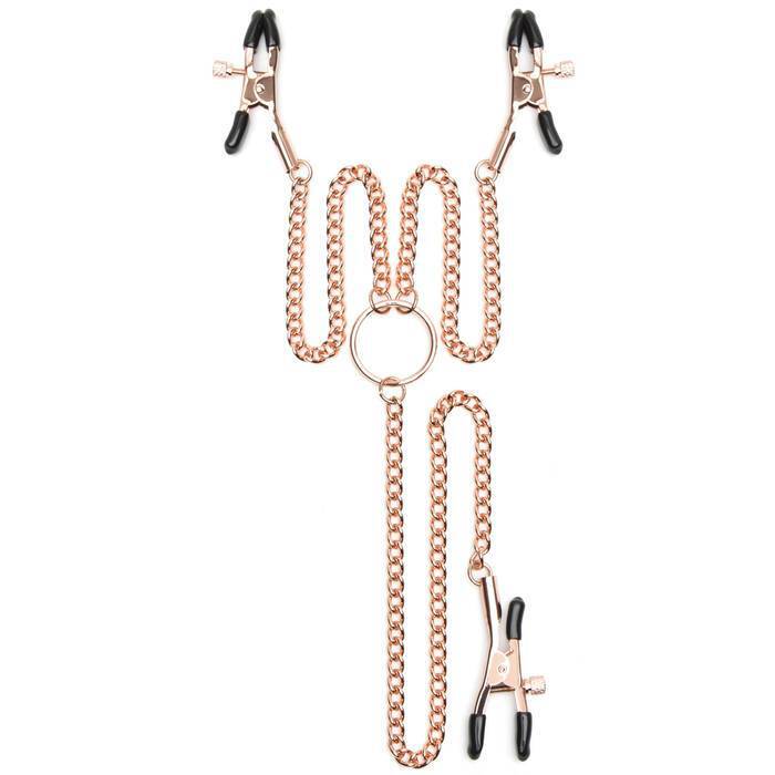 Entice Triple Nipple and Clit Clamps with Chain