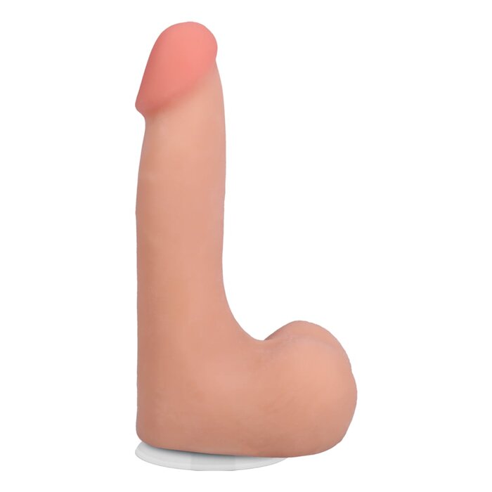 The Realistic Cock - With Removable Vac-U-Lock Suction Cup - ULTRASKYN - 7" (with Balls) - Vanilla