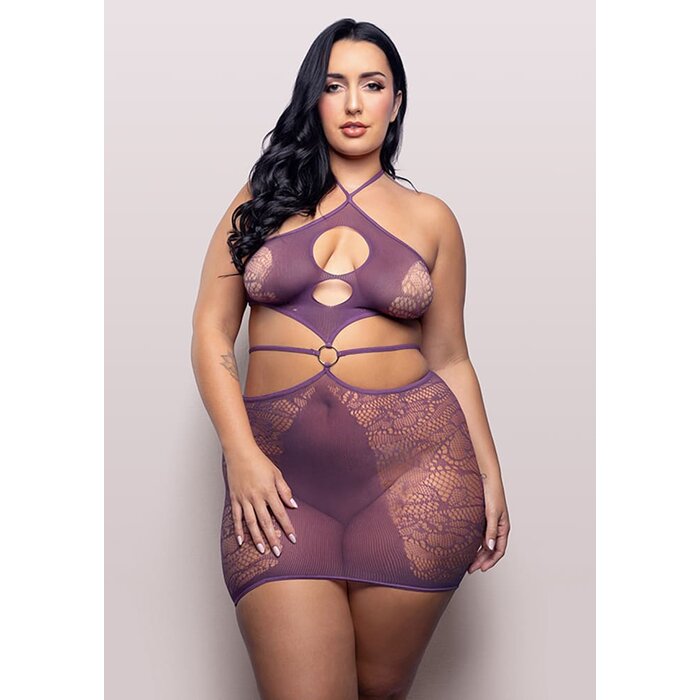 Focus On Me Cut-Out Halter Dress - Queen Size