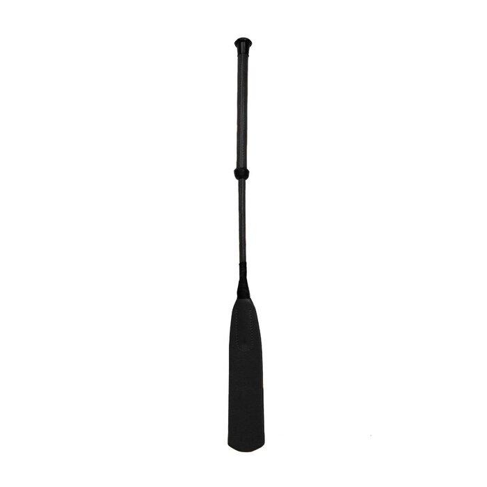 Multi-Layer Short Black Leather Riding Crop