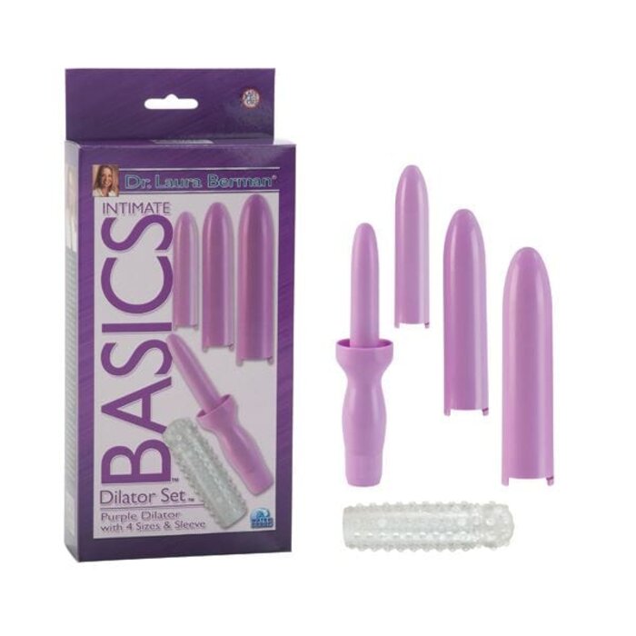 Dr. Laura Berman Dilator Set: Purple Vibrator Massager with 4 Sleeve Sizes