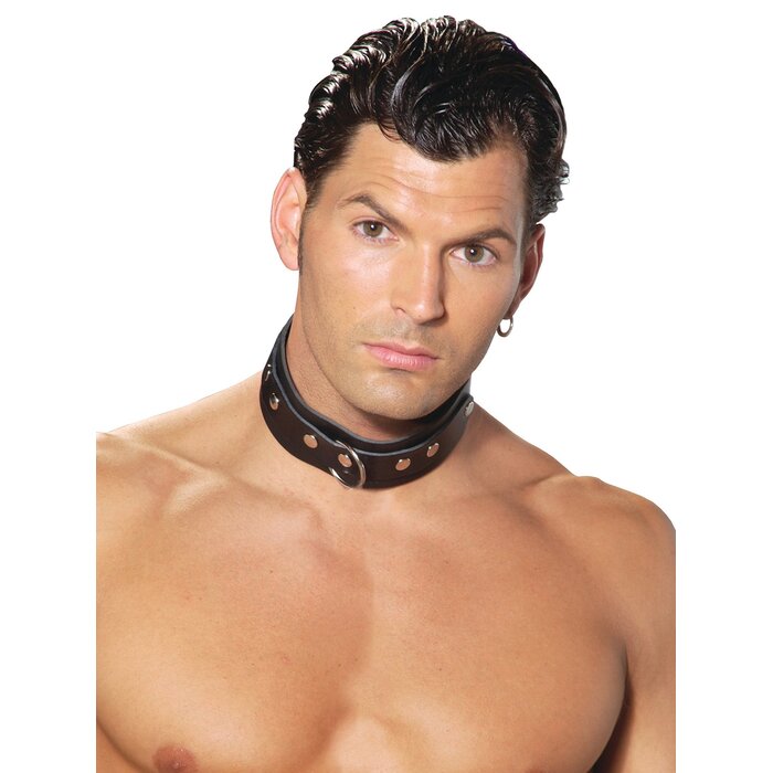 Men's Leather Collar with O-Ring