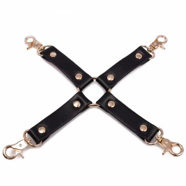 Luxe Gilded Cage Faux Leather Hogtie Connector