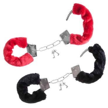 Love Locker Furry Handcuffs - RED