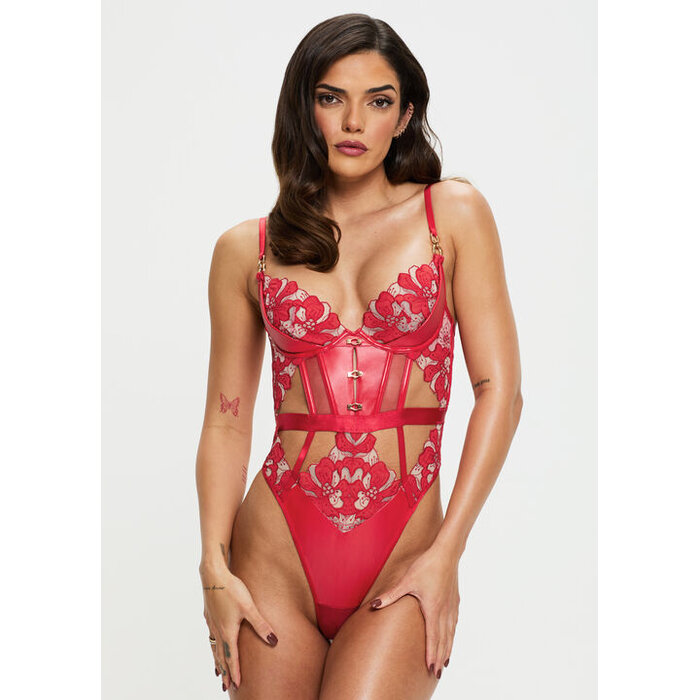 Ann Summers Dark Side Crotchless Body, Bright Red