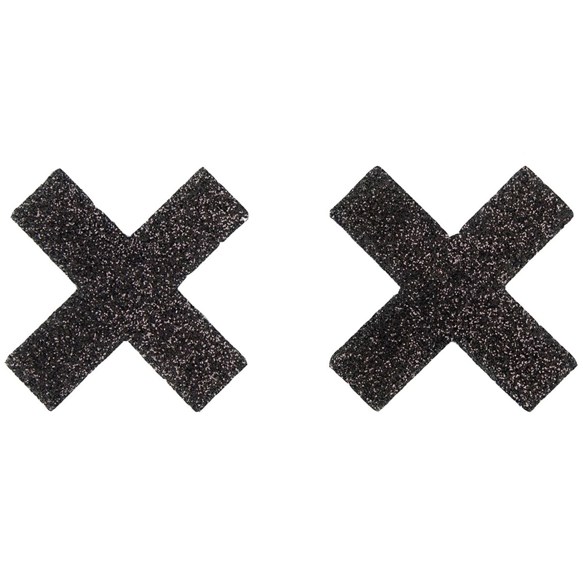 Cottelli Collection Cottelli Nipple Stickers Cross - Black