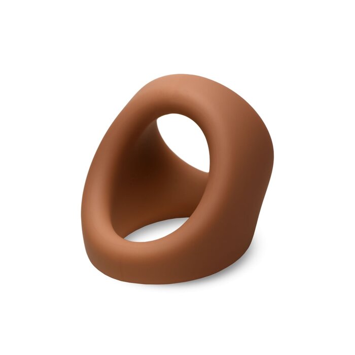 Jock Silicone Cock and Ball Ring - Caramel