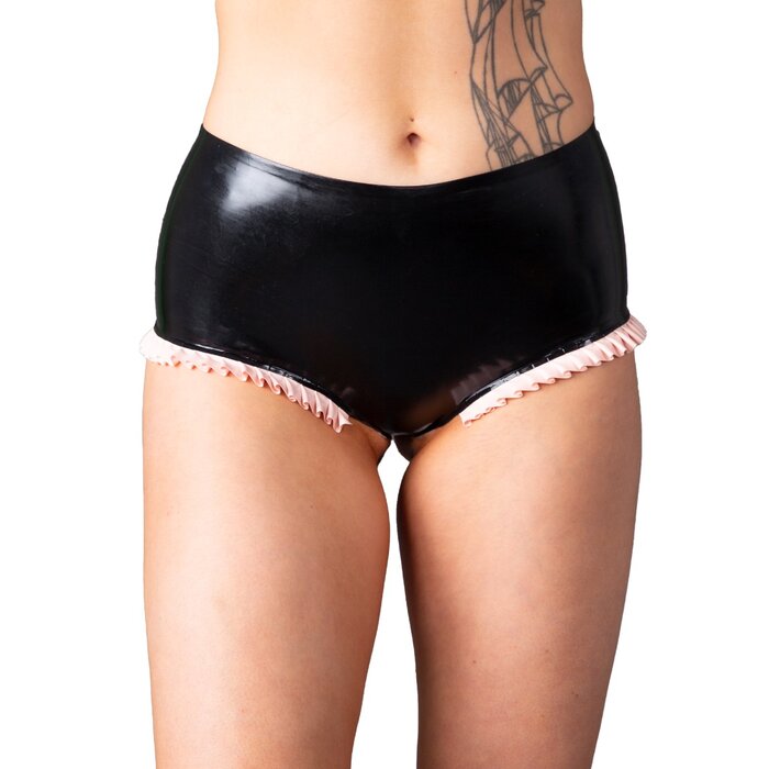 Candy-Coated Latex Knickers In Porcelain