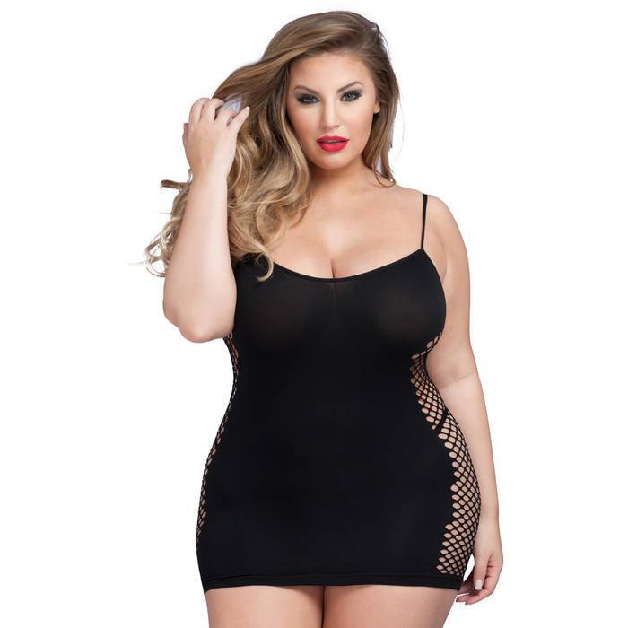 Lovehoney Plus Size Hourglass Black Mini Dress