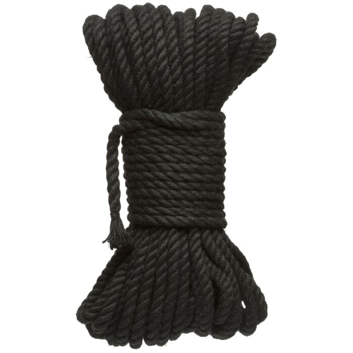 Merci - Bind and Tie - 6mm Hemp Bondage Rope - 50 ft. - Black