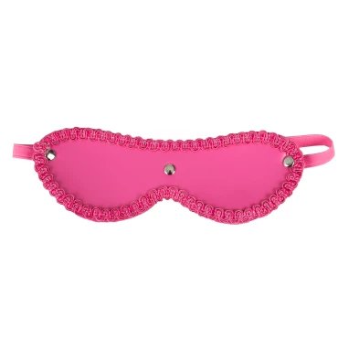 Satin Surrender Pink Faux Leather Blindfold